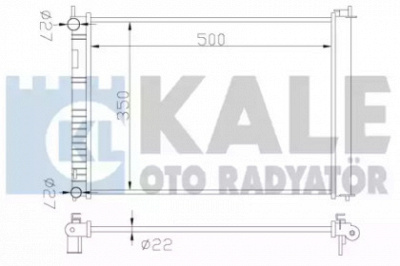 KALE OTO RADYATOR 349500 -  Радиатор, охлаждение двигателя
